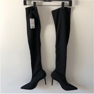 mango black sock boots